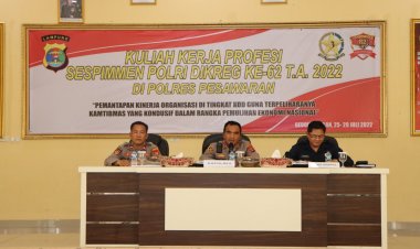 Kapolres Pesawaran Sambut Peserta Sespimmen Polri Dikreg Ke-62 TA 2022