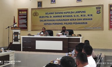 Kunjungan Kerja Kapolda Lampung di Polres Pesawaran