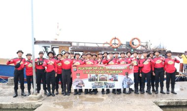 Bintara Remaja Polres Pesawaran Polda Lampung Laksanakan Latihan S.A.R