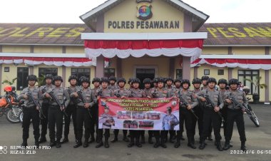 Tradisi Pembaretan 23 Baja Polres Pesawaran Sukses di Gelar