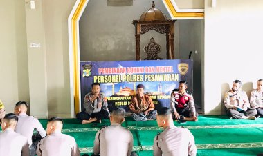 Binrohtal Personil Polres Pesawaran Polda Lampung, Tingkatkan Iman dan Takwa
