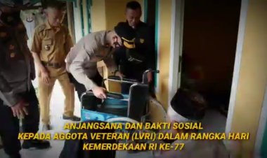 Kapolres Sukabumi kota laksanakan anjangsana dan bakti sosial kepada LVRI