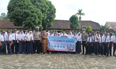 Police Goes To School Satlantas Polres Pesawaran Polda Lampung Sampaikan Himbauan Tertib Berlalu Lintas