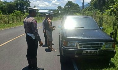 Satlantas Polres Bitung Amankan Mobil Panther Bermuatan 400 Liter Solar