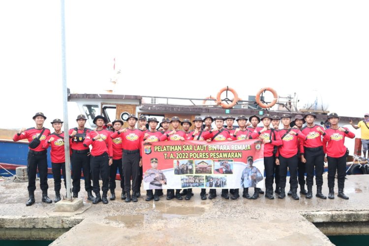 Bintara Remaja Polres Pesawaran Polda Lampung Laksanakan Latihan S.A.R