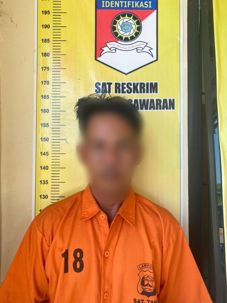 Satreskrim Polres Pesawaran Polda Lampung Amankan Seorang Ayah Perkosa Anak Kandungnya Sendiri
