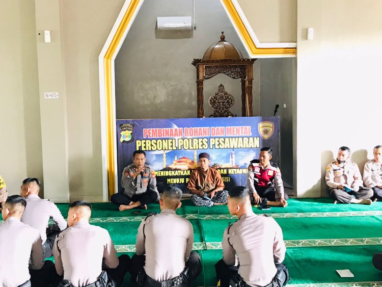 Binrohtal Personil Polres Pesawaran Polda Lampung, Tingkatkan Iman dan Takwa