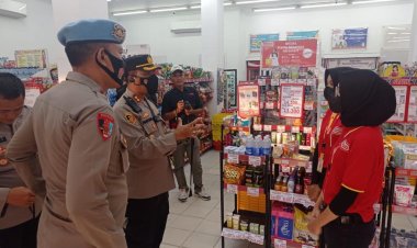 Respon Cepat Polres Pesawaran Polda Lampung Cek TKP Perampokan di Minimarket