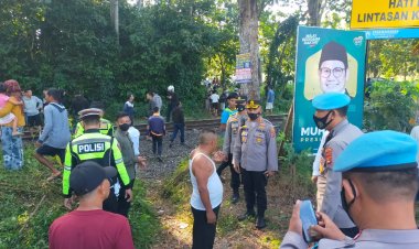 Satlantas Polres Pesawaran Polda Lampung Evakuasi Lakalantas Kereta Api Sruduk Pajero Sport 2 Tewas 2 Selamat