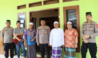 Tingkatkan Silaturahmi , Kapolres Pesawaran Kunjungi Rois syuriah NU Kab. Pesawaran.