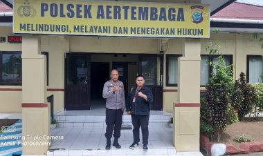 Perwakilan Media Guetilang.com Silaturahmi ke Polsek Aertembaga Polres Bitung