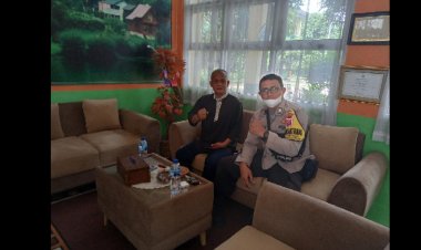 Anjangsana Ke Sekolah Dasar, Bhabinkamtibmas Sampaikan Pesan Kamtibmas