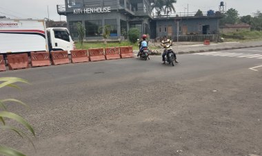 One Way Di Jalur Lingkar Selatan Banyak Pemotor Terobos Barrier