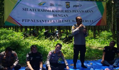 Himbauan Kamtibmas & Giat Silaturahmi Kapolres Pesawaran dan PJU Bersama PTPN VII Unit Way Berulu