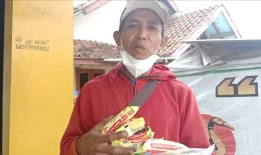 Polsek Cibeureum Salurkan Bantuan Sembako Kepada Warga