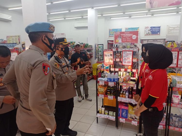 Respon Cepat Polres Pesawaran Polda Lampung Cek TKP Perampokan di Minimarket