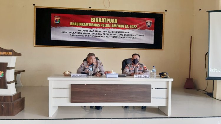 Binkatpuan Bhabinkamtibmas Polres Pesawaran Polda Lampung TA. 2022 Oleh Dit Binmas Polda Lampung