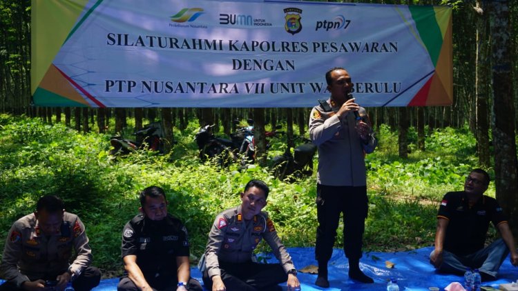 Himbauan Kamtibmas & Giat Silaturahmi Kapolres Pesawaran dan PJU Bersama PTPN VII Unit Way Berulu