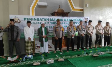 Polres Pesawaran Polda Lampung Peringati Maulid Nabi Muhammad SAW 1444 Hijriah / 2022 Masehi
