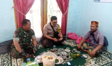 Bhabinkamtibmas Kordinasi Dengan Panitia Peringatan Maulid Nabi Muhammad Saw