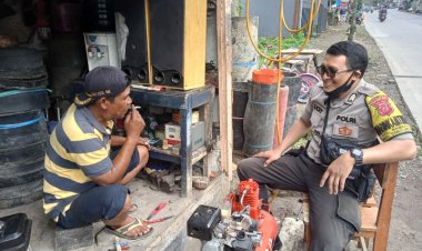 Bhabinkamtibmas Polsek Cibeureum Laksanakan Giat Sambang