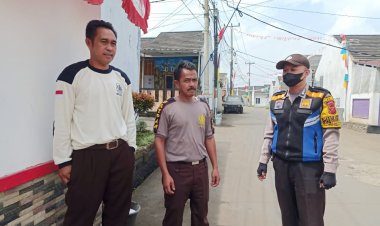 Bhabinkamtibmas Polsek Sukaraja Berikan Pembinaan Anggota Security