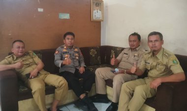 Kapolsek Cibeureum Silaturahmi Dengan Camat  Cibeureum