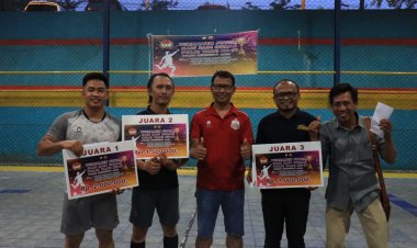 Hut Humas Polda Gelar Pertandingan Bersama Jurnalis