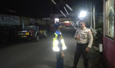 Jam Rawan Gangguan Kamtibmas,Unit Samapta Laksanakan Patroli Malam