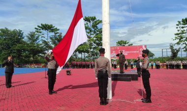 Polres Pesawaran Polda Lampung Gelar Upacara Hari Sumpah Pemuda Ke-94 Tahun 2022