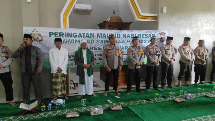 Polres Pesawaran Polda Lampung Peringati Maulid Nabi Muhammad SAW 1444 Hijriah / 2022 Masehi