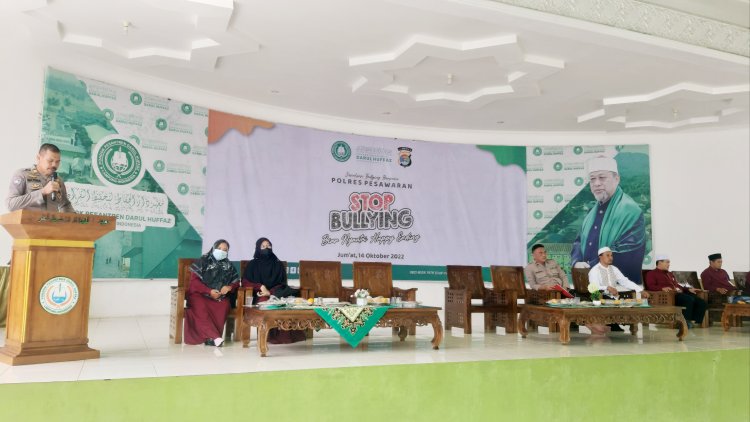 Cegah Perilaku Bullying di Lingkungan Ponpes, Iptu Matera Sambangi Ponpes Darul Huffaz Lampung.