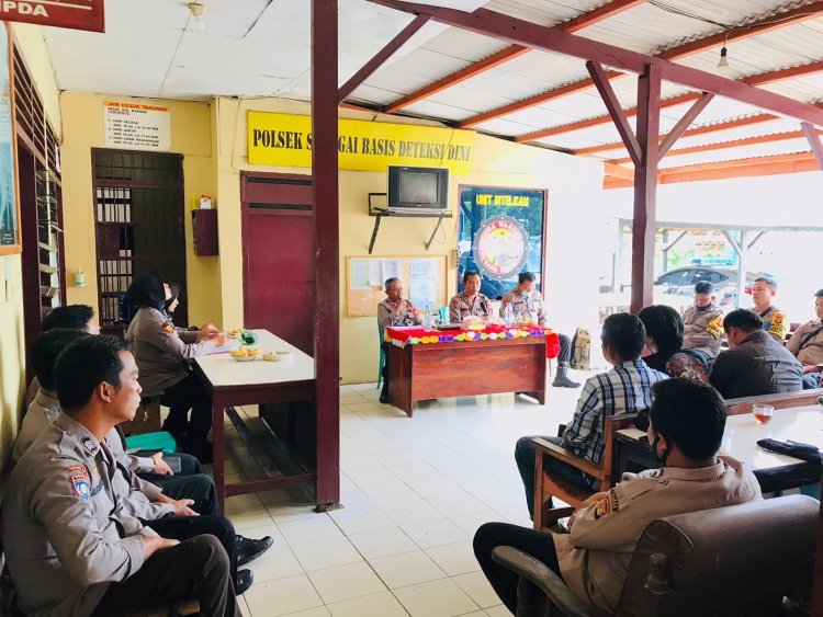 Asistensi Supervisi Bag SDM Polres Pesawaran Polda Lampung di Polsek Jajaran