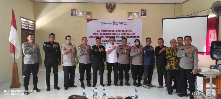 Uji Kompetensi Profesi Pers & Pelatihan Citizen Journalism Bhabinkamtibmas Polres Pesawaran Polda Lampung