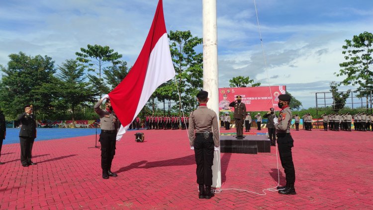 Polres Pesawaran Polda Lampung Gelar Upacara Hari Sumpah Pemuda Ke-94 Tahun 2022