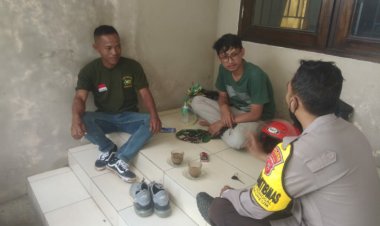 Bhabinkamtibmas Polsek Cibeureum Laksanakan Sambang