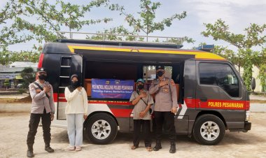 Cegah C3 dan Serap Informasi Warga , Sat Binmas Laksanakan Pos Patroli Keliling