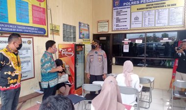 Kapolres Pesawaran Polda Lampung Sidak Pelayanan Publik (Satpas)