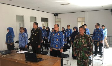 Anggota Polsek Sukalarang Ikuti Kegiatab Upacara Peringatan Hari Pahlawan Nasional Ke-77