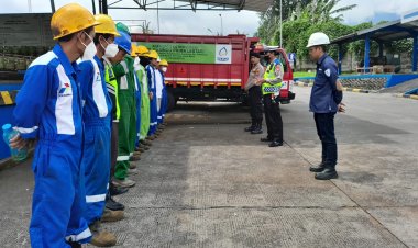 Giat Dikmas LAntas di PT. Pertamina oleh Anggota Polsek Sukalarang