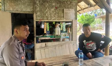 Peererat Tali Silaturahmi, Bhabinkamtibmas Desa Priangan Jaya Laksanakan Sambang