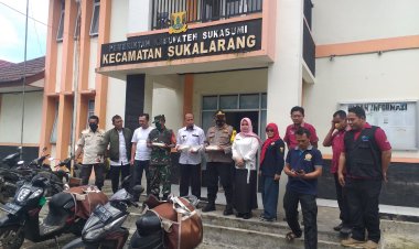 Tingkatkan Sinergitas TNI - Polri, Kapolsek Sukalarang Beserta Danramil Sukaraja Gelar Bakti Sosial