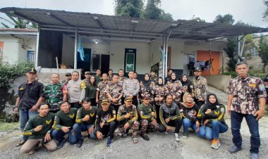 Bhabinkamtibmas dan Babinsa Hadiri Pengukuhan Pengurus FKPPI Rayon Sukalarang