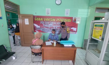 Hadapi Musim Pancaroba, Polsek Sukalarang Kembali Gelar Gerai Vaksin