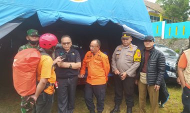 Kapolsek Sukalarang Tinjau Langsung Posko Siaga Bencana di Desa Titisan