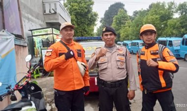 Sinergitas Patroli Polsek Sukalarang Bersama BPBD Kabupaten Sukabumi