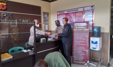 Giat Kontrol Kinerja Anggota Dalam Hal Pelayanan di Mako Polsek Sukalarang