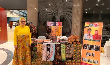 Kain Besurek dan Kulit Lantung Dikenalkan pada Ajang Indonesian Weeks Festival di Riyadh Arab Saudi