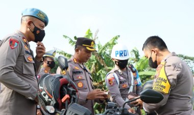 Heboh, Kapolres Pesawaran Razia Kendaraan Personil