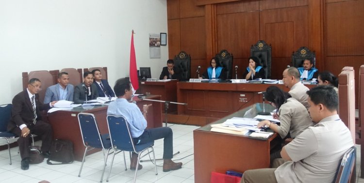 Foto dokumentasi Hakim Binsar Dr. Binsar Gultom SH, SE, MH dalam sidang perkara No. 270/G/2018/PTUN.JKT di PTUN Jakarta, Senin 18 Februari 2019.